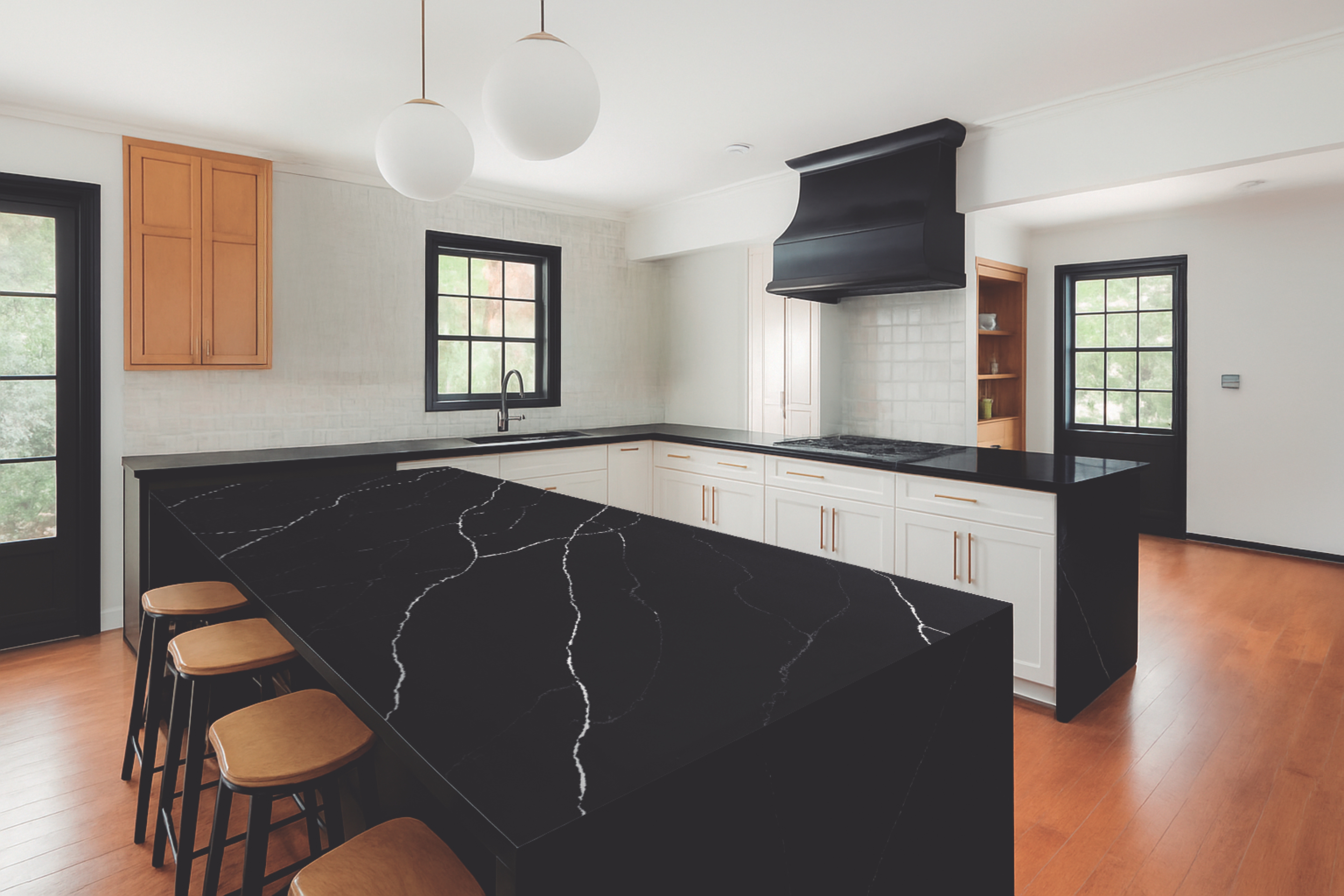 Custom stone home bar countertop